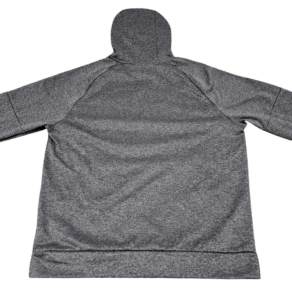 Nike Therma Fit Hoodie Large Gray Performance Fleece Pullover Zip Sleeve Pocket‎